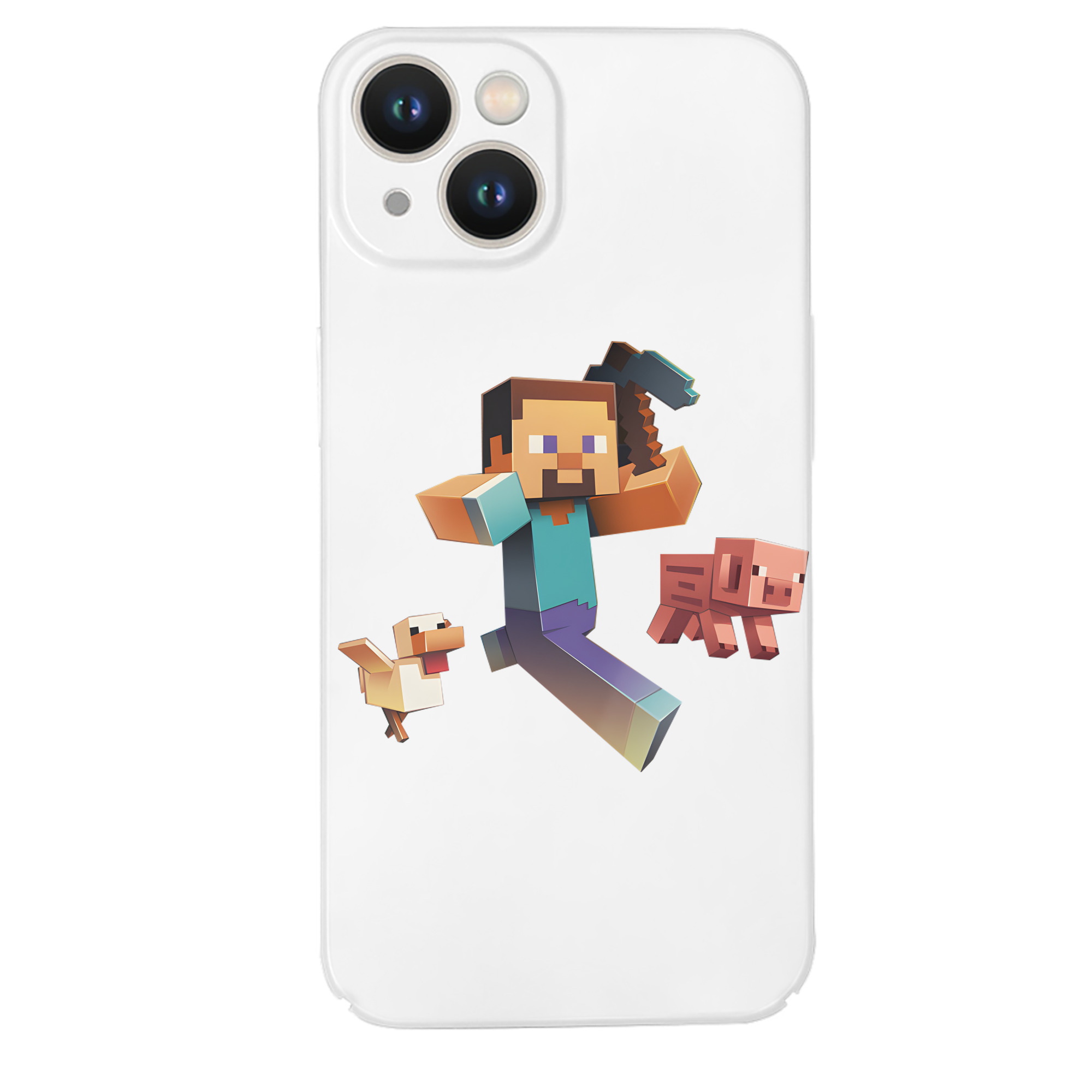 （画像用） マインクラフト ブロックの世界 Minecraft MC Block world 【iPhone 14シリーズ対応】ハードケース